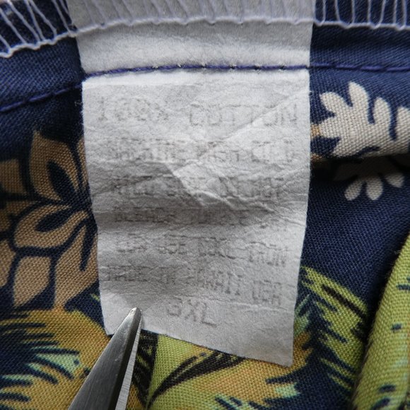 Vintage Paradise Bay Hawaii Aloha Shirt Reverse Print Leis Flowers Bongos 3XL - Picture 10 of 10